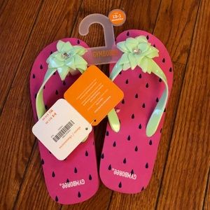 Gymboree Watermelon Girls Flip Flops Size 13-1